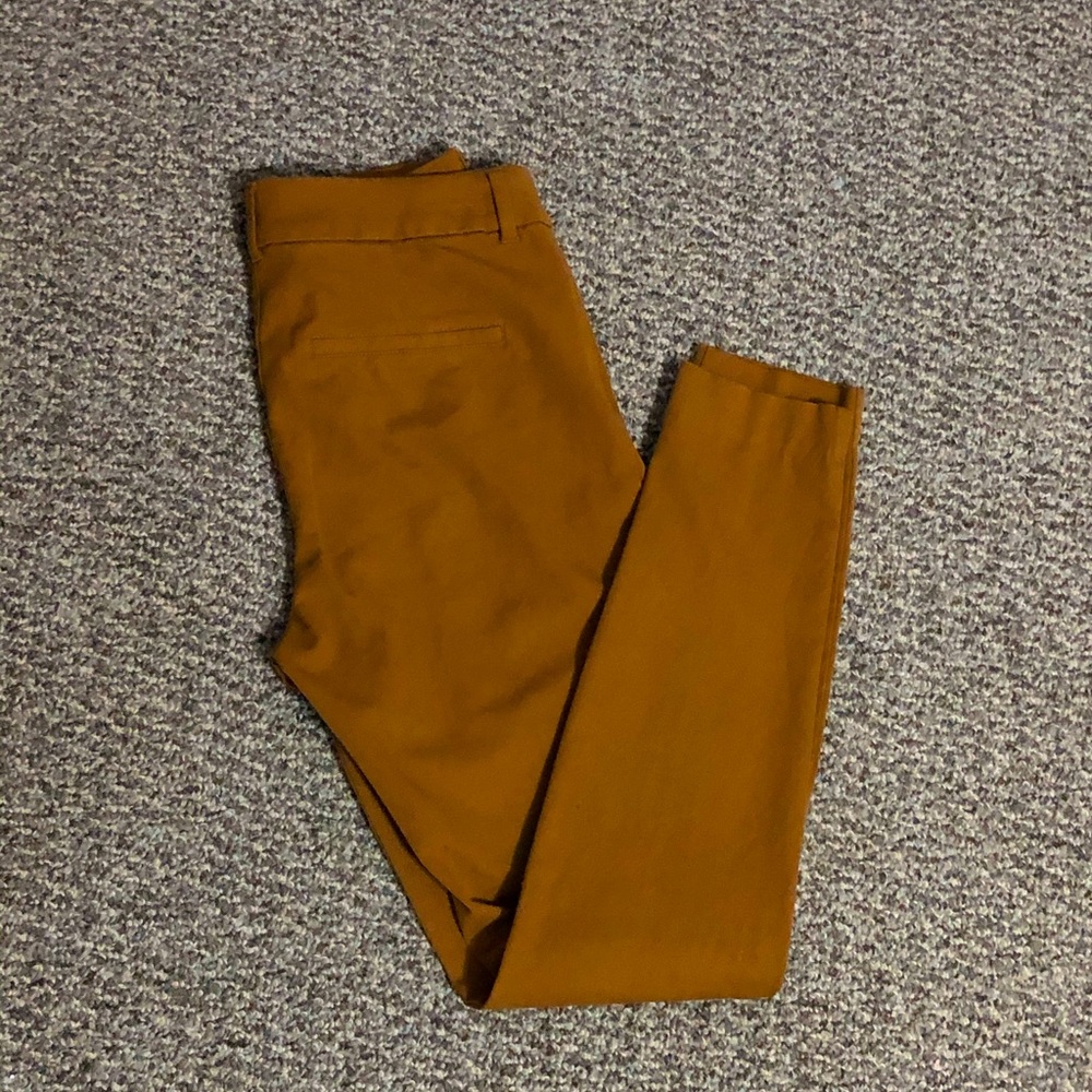 Mustard slim fit pixie dress pants from old navy